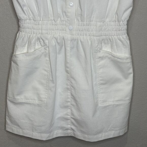 Brianna Cannon Shirt Dress Womens Large White Golf Par-Tee Time Button Front - Picture 5 of 10